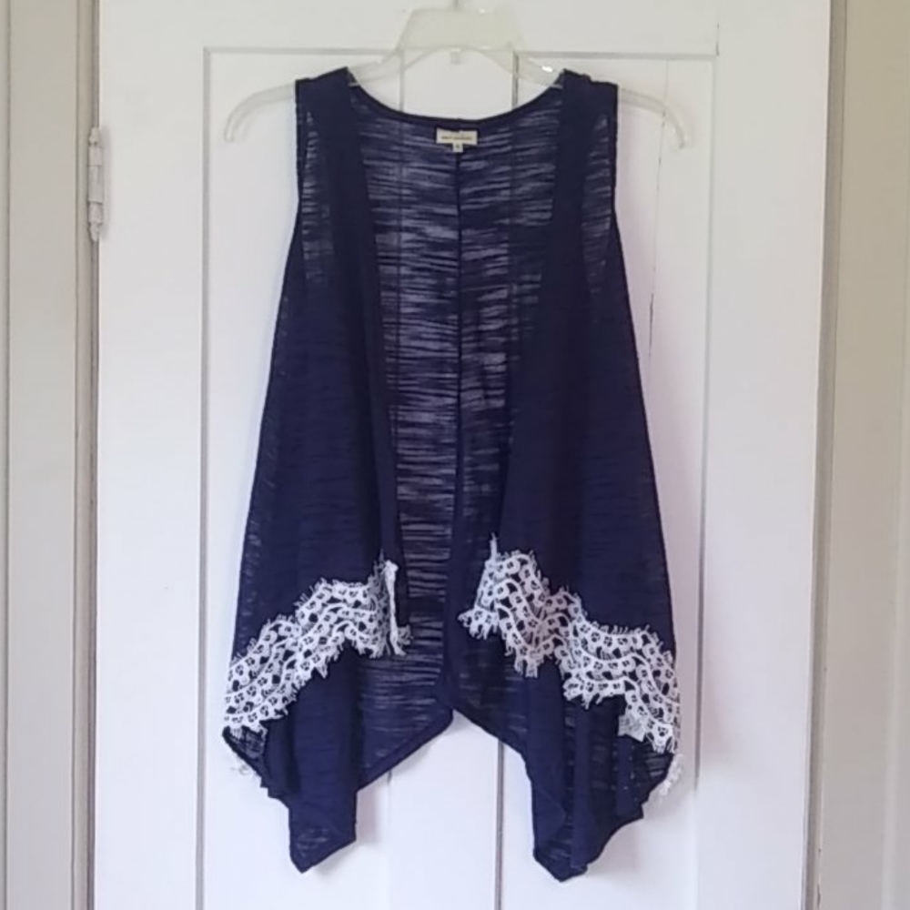 SELF ESTEEM Lace Hem Cardigan Size XL